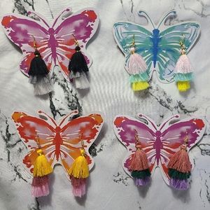 Boho tassel earrings, full collection set